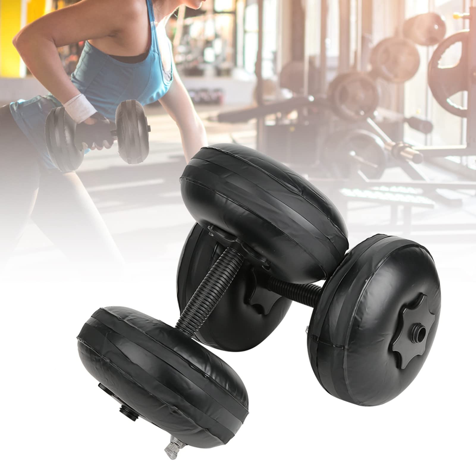 Jiawu Kobiety Przenośne Wypełnione wodą Regulowane Hantle 8-10kg Trening Mięśni Ramion Fitness Sprzęt do Kształtowania Jogi Pcv Bez Wycieków