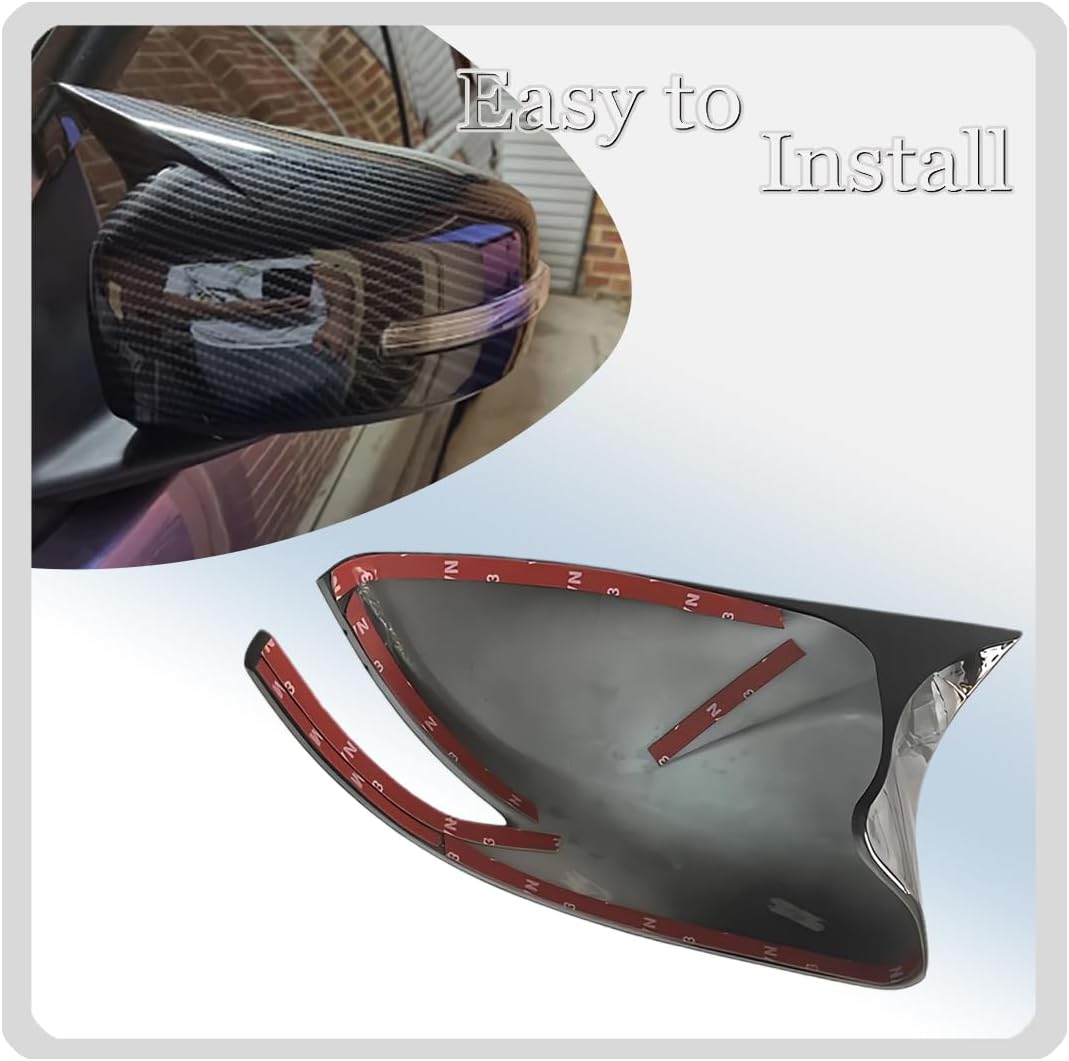 Side Mirror Cover, for Mitsubishi Lancer Evolution 2015 2016 2017 2PCS Turn Signal housing Cover car Accessories-Carbon Fiber.（NOT FIT Mitsubishi Lancer）