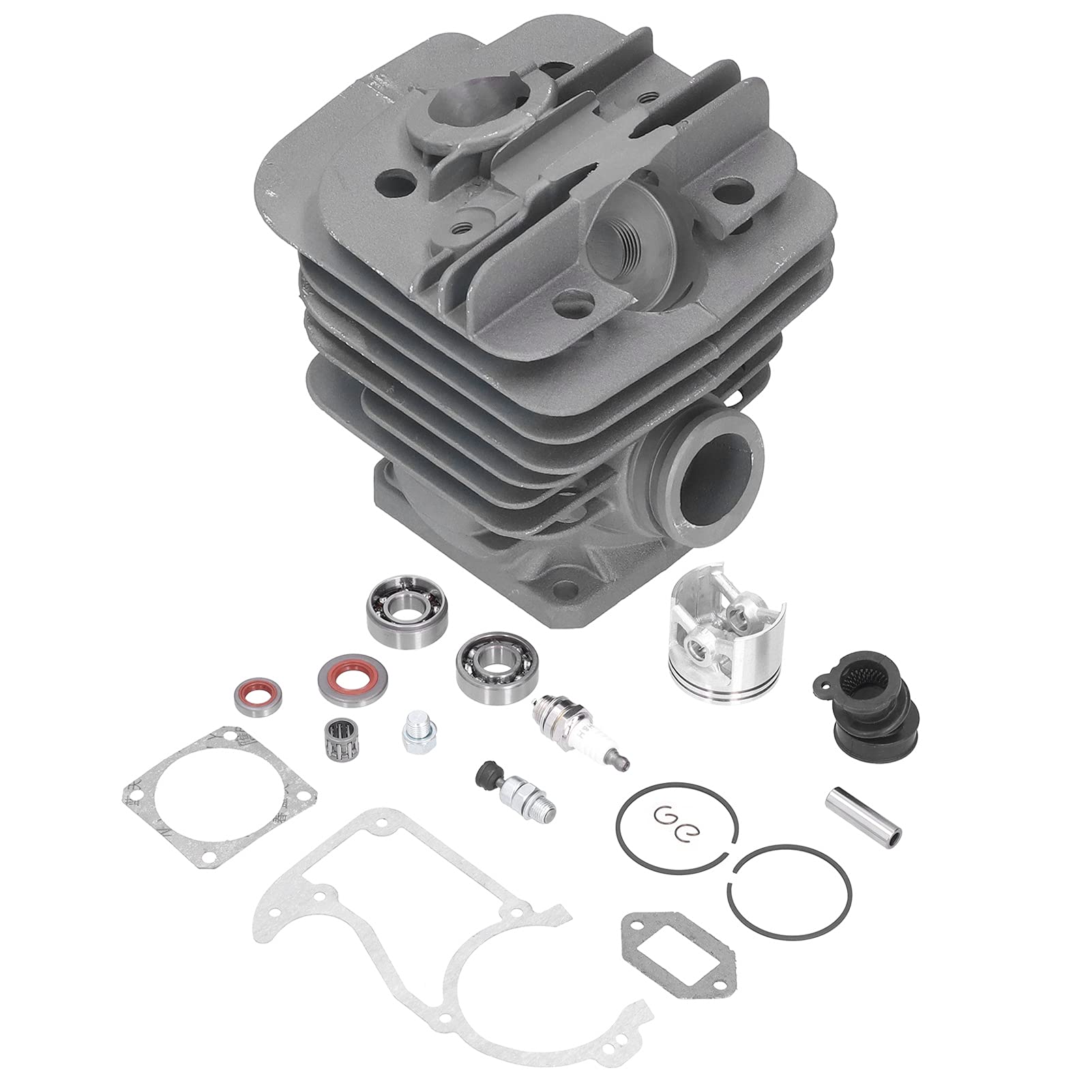 Qcwwy Uszczelki Kolektora Świece Zapłonowe Łożyska Korbowe Uszczelniacze | Dla MS360 036 034 Super 036 Pro 48mm zestaw tłoka cylindra piły łańcuchowej z Patio wlotowym, elektronarzędzia ogrodowe do