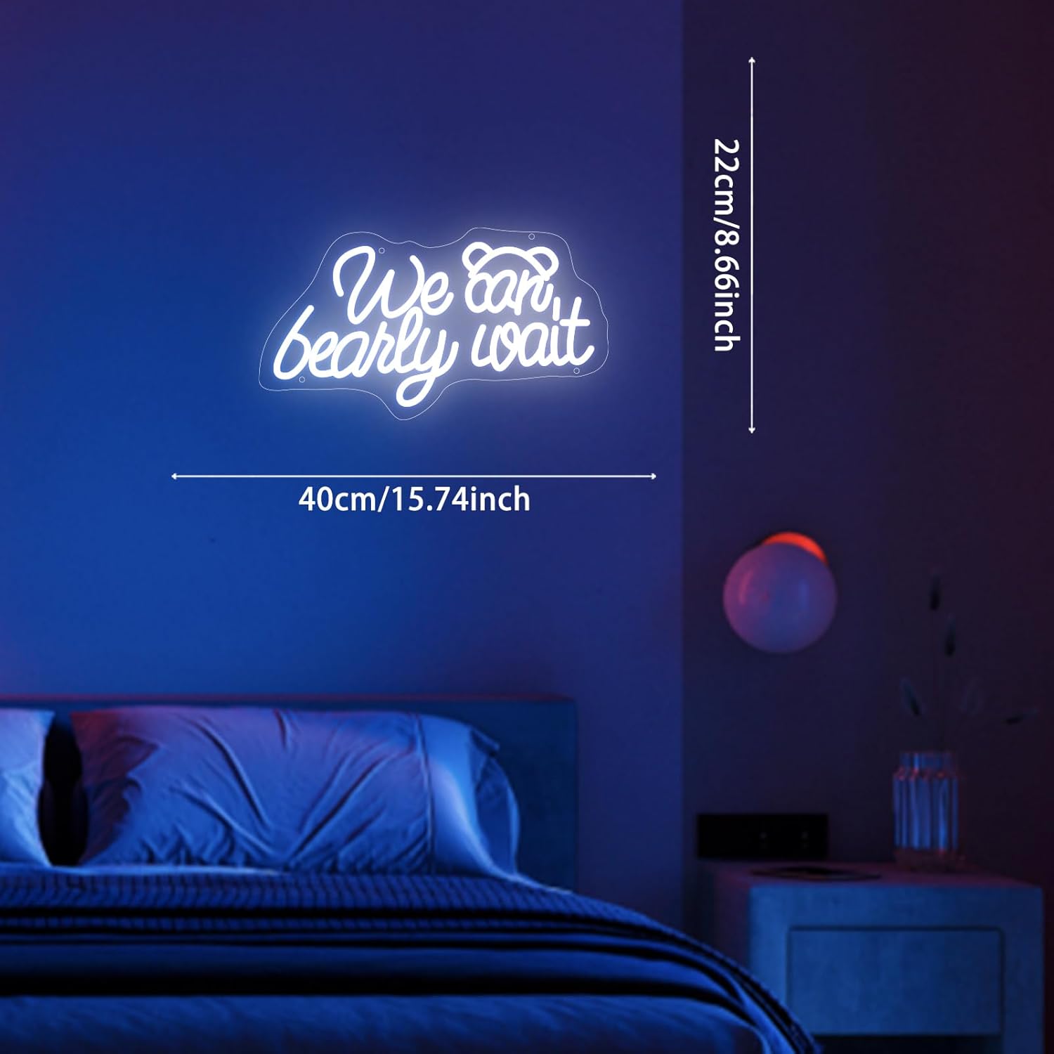 Neon Signs for Wall Decor Light Up Letters Led Sign Birthday Party Gifts Led Decorative Night Signs Room Decorations Supplies Neon Party Sign for Store Home Dorm Bedroom (Bearly) - Image 5