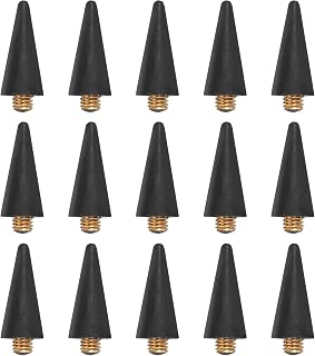 PATIKIL 15 Pcs Wax Head Tips, Rhinestone Picker Tool Wax Pencil Tips Replacement, Gem Picker Accessories for Diamond Art Painting Nail Dual-Ended Dotting Pen DIY Craft, Black