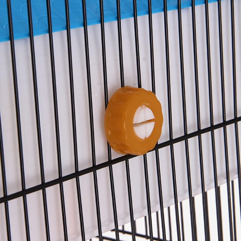 Sicurezza Gabbia per uccelli grande in metallo, Gabbia per uccelli con parte superiore aperta e ciotola per l'alimentazione, Gabbia per uccelli in volo con vassoio a cassetto facile da pulire Solido