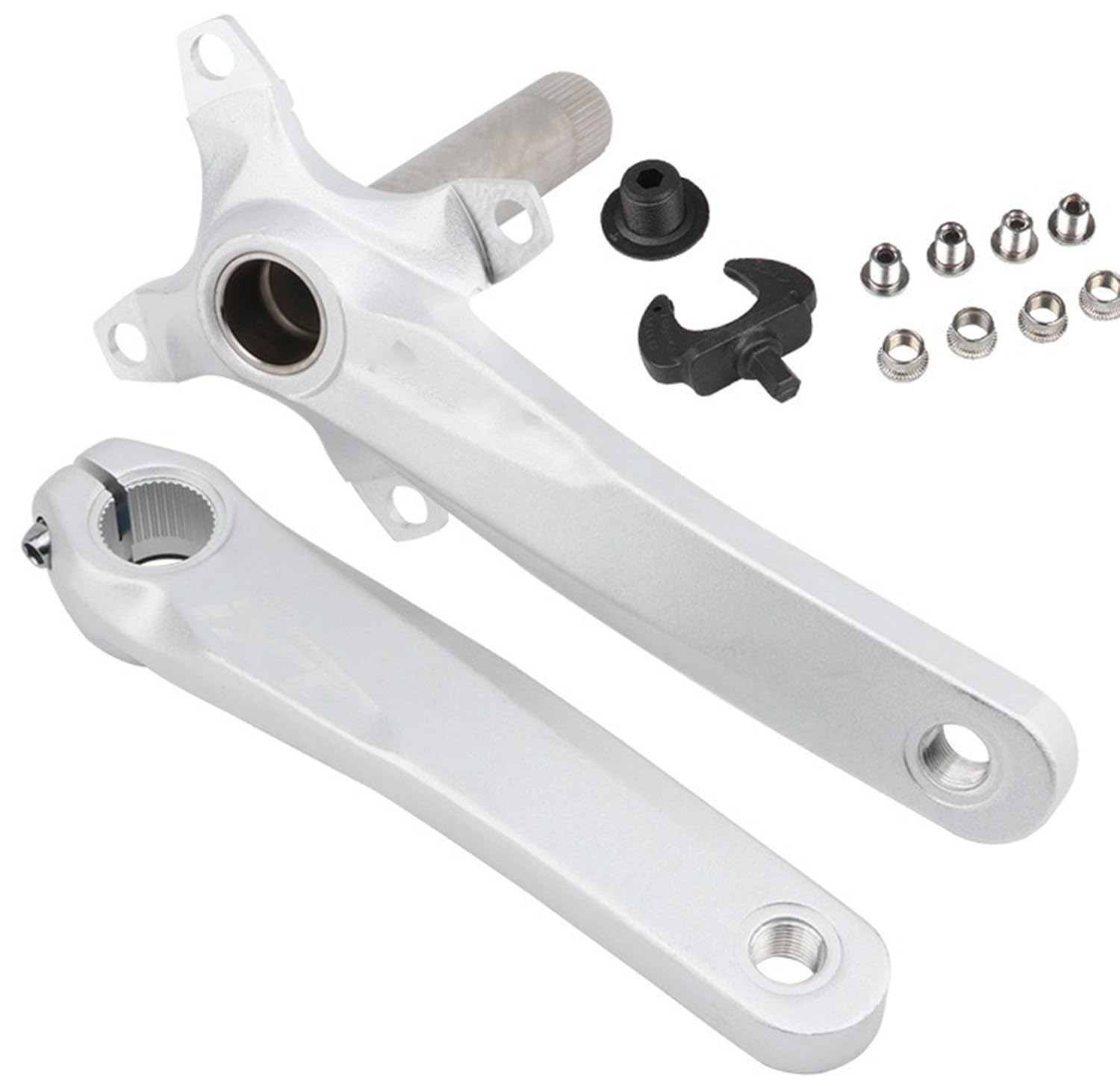 Guarnitura MTB Pedivella Bici 104 BCD Mountain Bike Guarnitura Singola Velocità, 170 Mm MTB Square Conico Guarnitura Di Ricambio Per Pedivella Della Bicicletta Set
