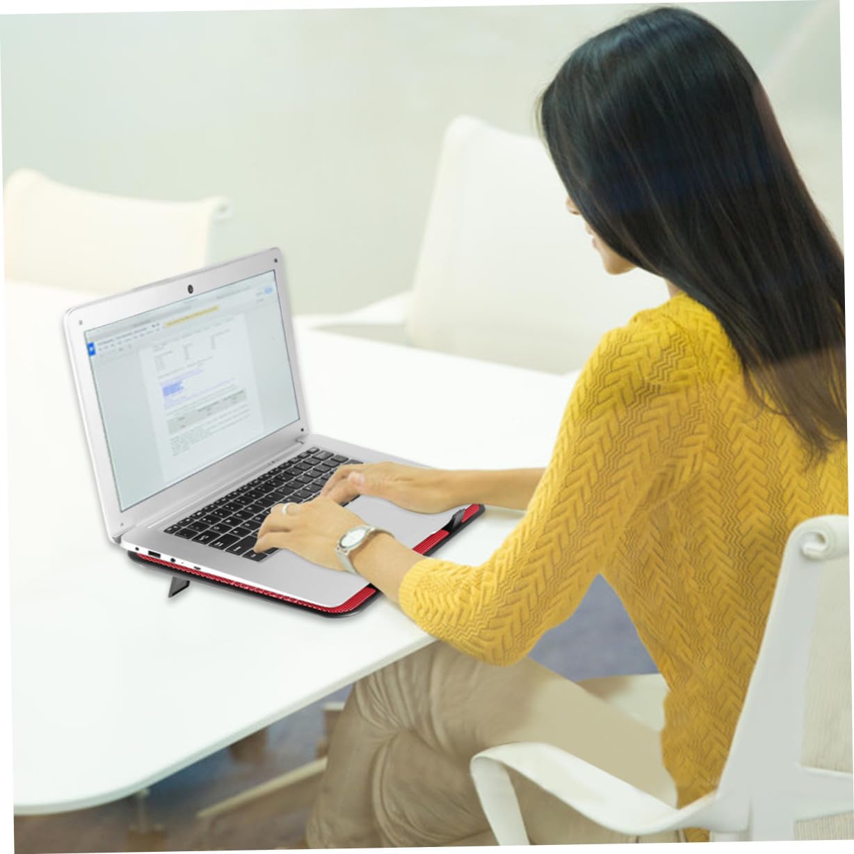 Enfriador Portátil Ventiladores USB Externo Almohadilla De Enfriamiento Soporte Delgado Panel Metálico