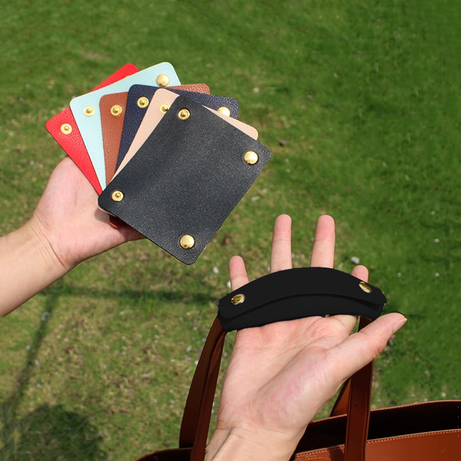 2Pcs PU Leather Handbag Handle Covers Purse Strap Protectors Wrap Guards for Luggage Bag Handles DIY Craft Repair Supplies - Image 4