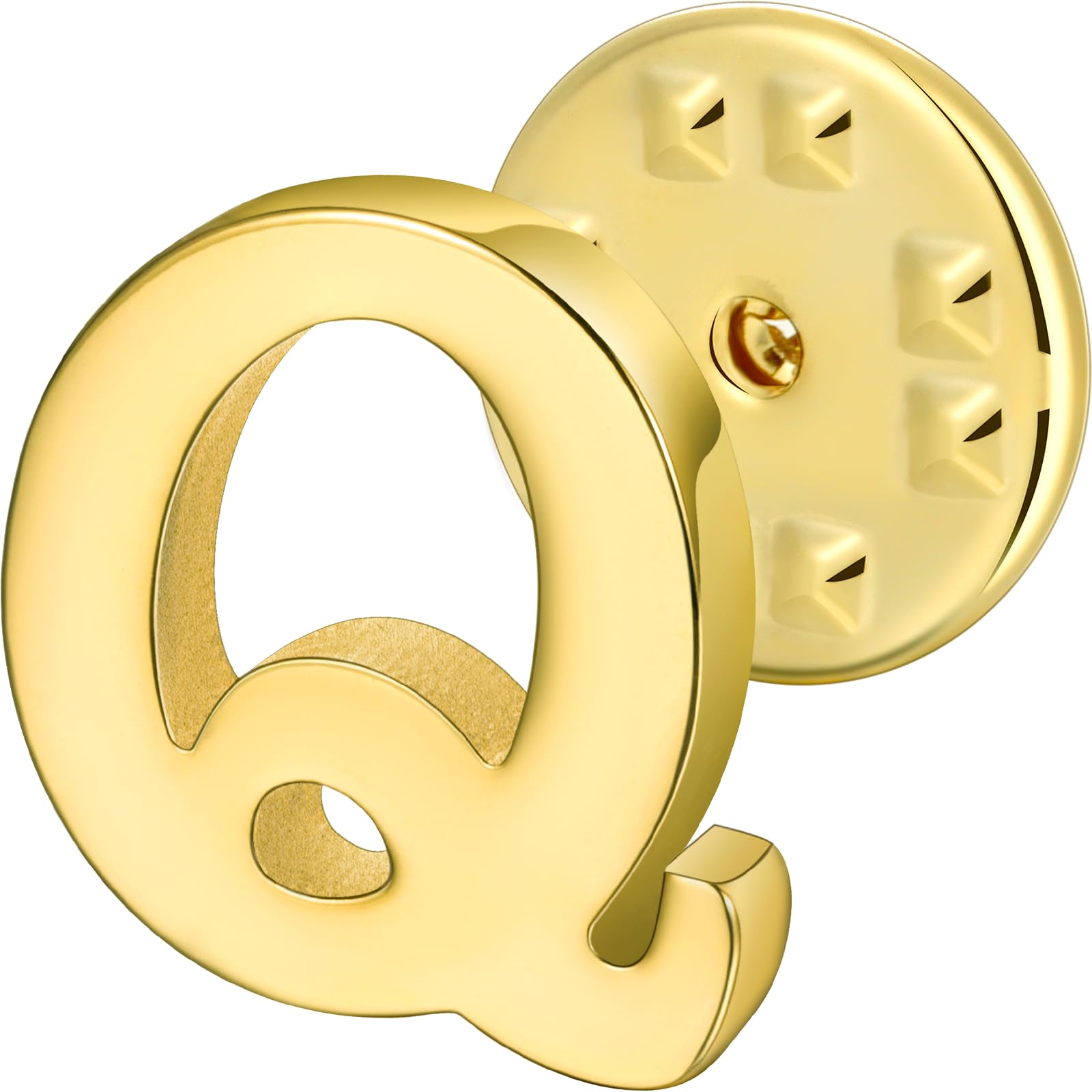 Initial Lapel Pin for Men Women, Brooch Pins for Men Suits, Metal Button Pins in 18K Gold and Silver Tone.