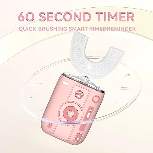 Miniatura 6 de Cepillo de dientes eléctrico automático sónico para adultos, limpieza oral de 360, blanqueamiento de manchas, IPX7 impermeable recargable, cabezal