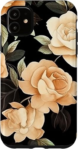 Vista 10 de iPhone 11 Pro Max Rose Flower Floral Pattern Beautiful Beige Roses Case