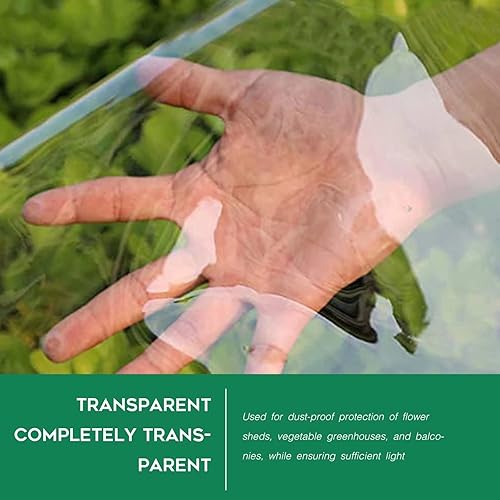 Miniatura 6 de Lona de vinilo transparente, toldos de 14 mil de grosor para patio, 5 x 10 pies con ojales de metal, protege contra el agua, desgarros, resistente