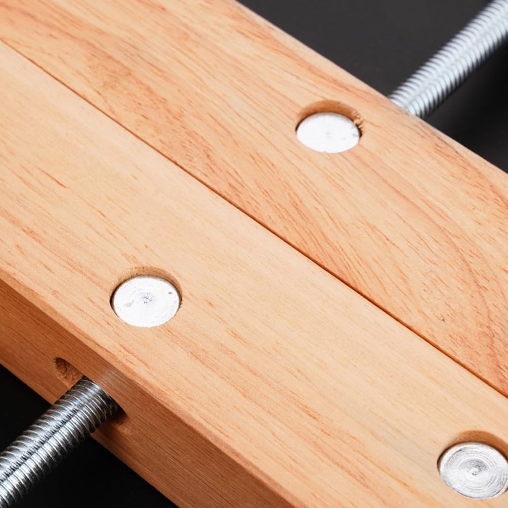 Pince à vis manuelle en bois, collier de serrage réglable avec viroles en acier pour une variété de projets de travail du bois (15,2 cm)