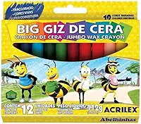 Gizão de Cera (Big Giz) 12 Cores Acrilex