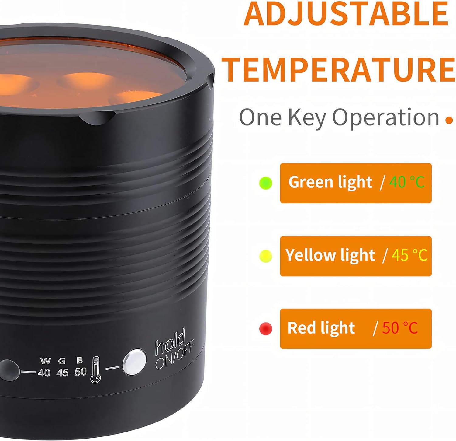 Dental Resin Composite Warmer 40℃-50℃ | Adjustable Heater with Light Filter Cover for Adhesive Flow