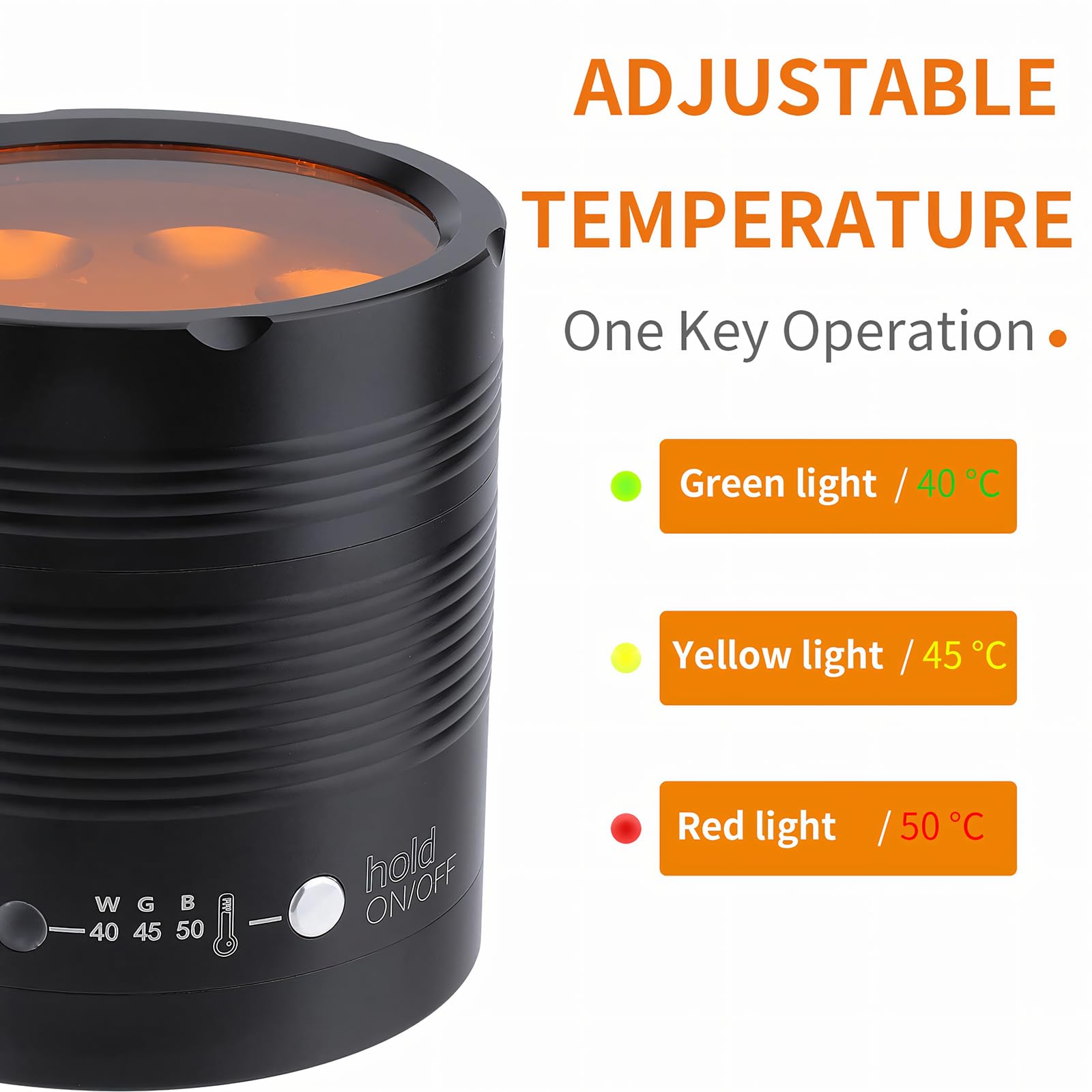 Scaldino Resina Dentale 40℃-50℃ | Riscaldatore per Composito con Coperchio Filtro Luce Regolabile