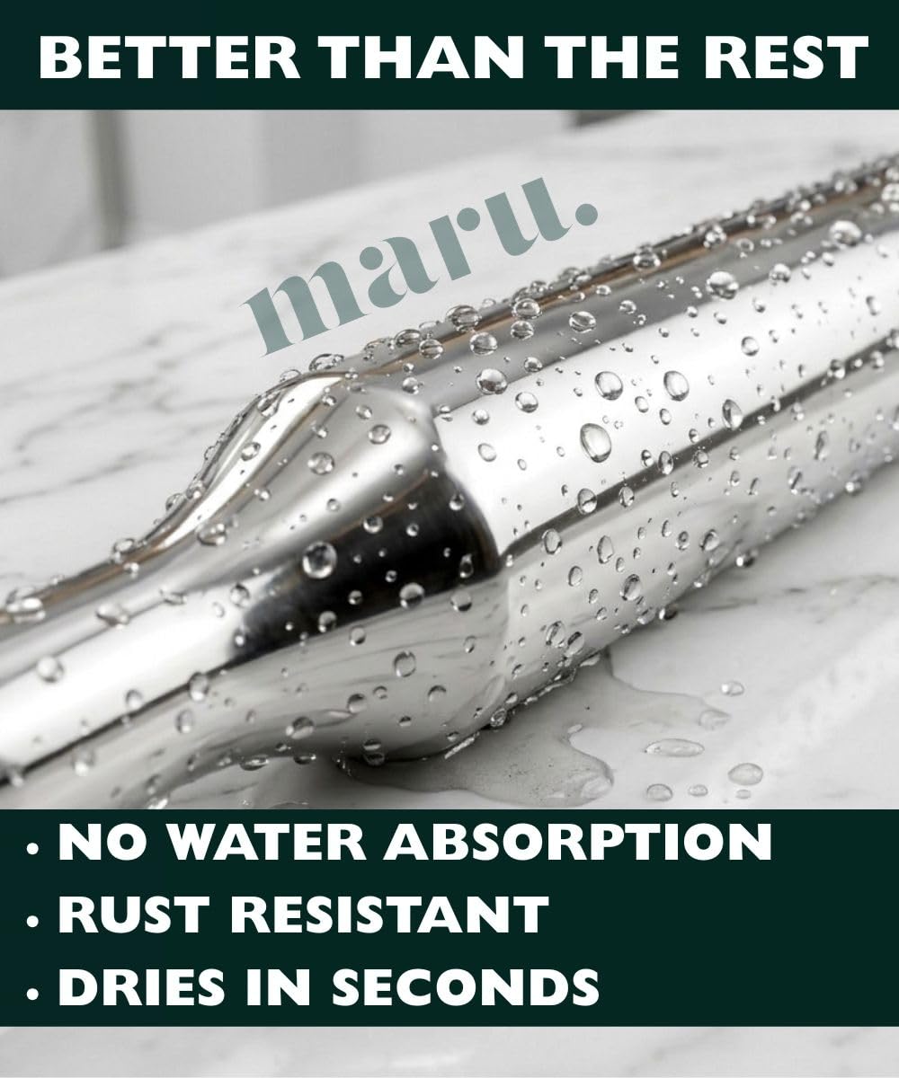 Maru Stainless Steel Rolling Pin - Chapati & Roti Roller -3 Maru Stainless Steel Rolling Pin - Chapati & Roti Roller -3