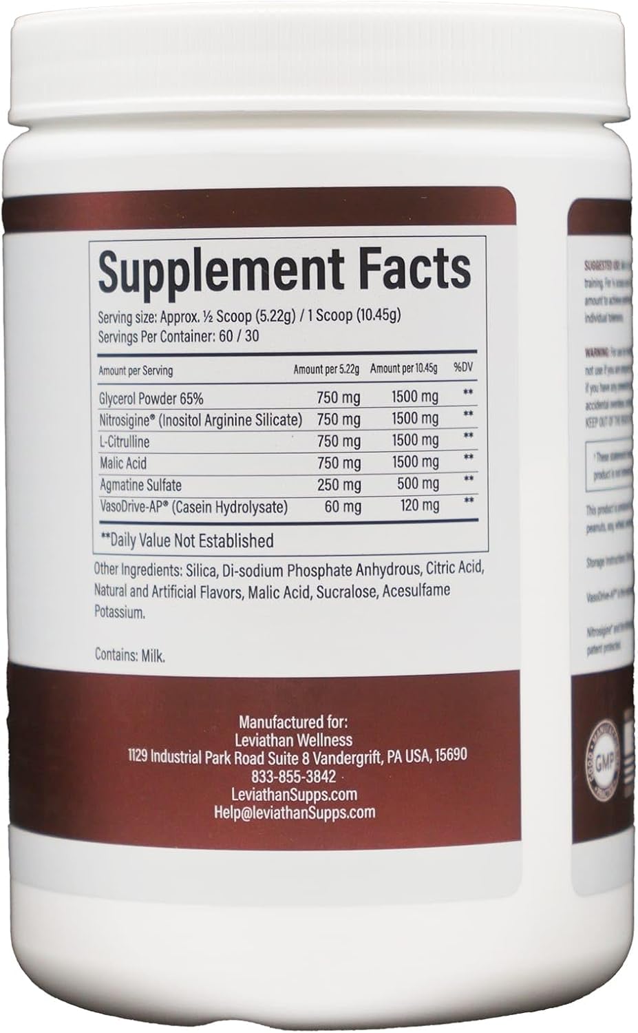 Vigor V2 - Stimulant-Free Nitric Oxide Pre-Workout Powder | 1500mg of Each: L-Citrulline, Nitrosigine and GlycerPump | Fruit Punch | 30 Servings, 10.45g Each | Made in USA