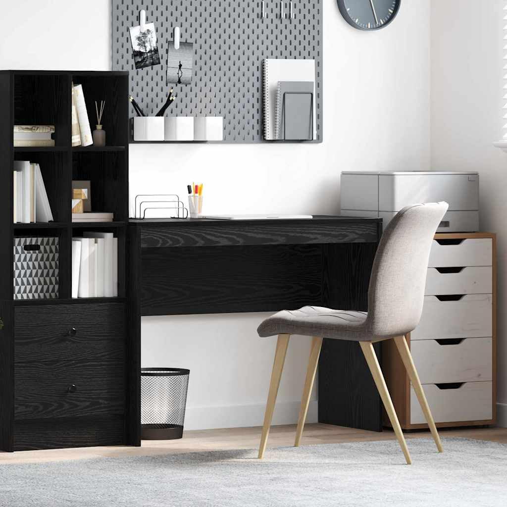 Bureau aspect chêne noir compact 100 cm pour travailler efficacement sans encombrement