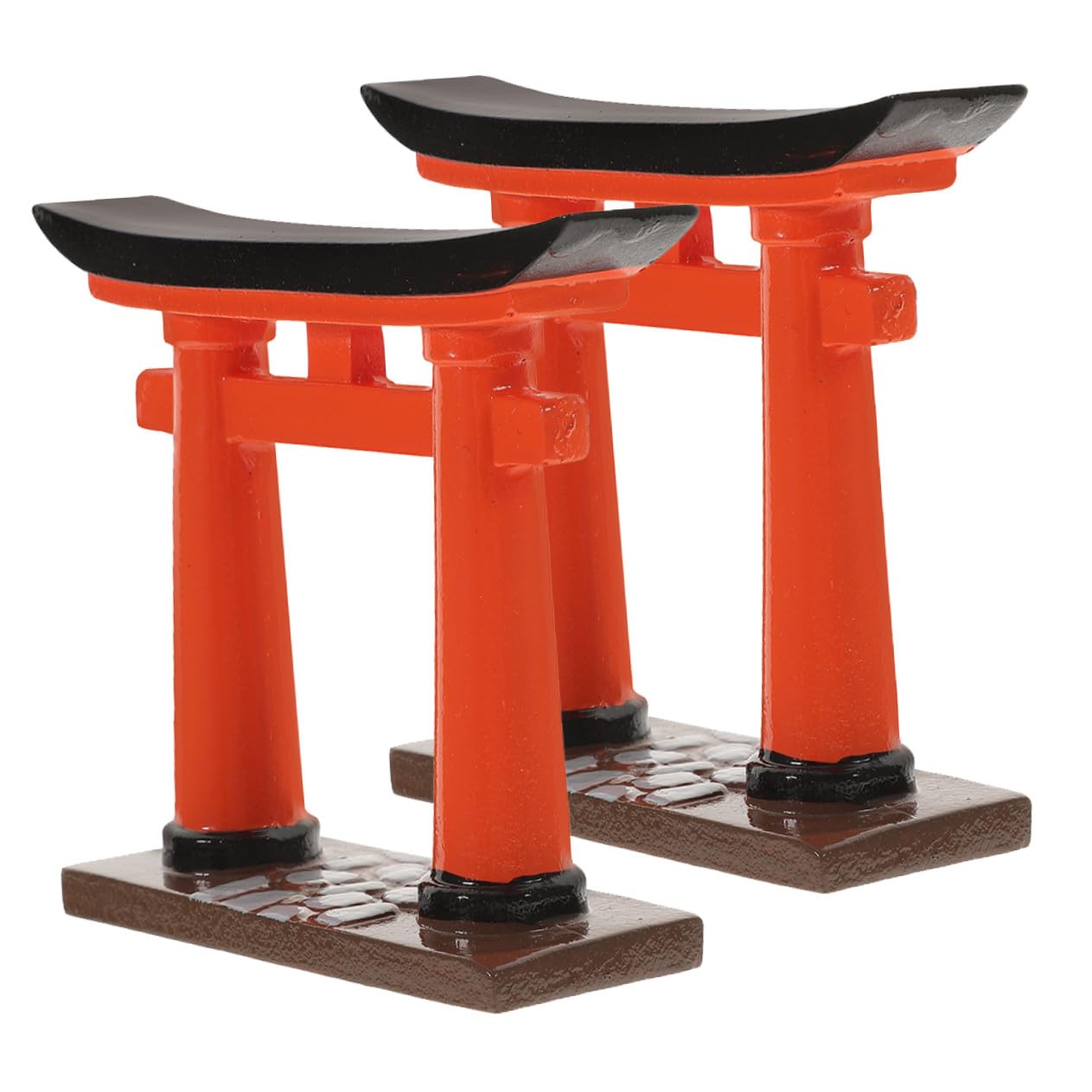 Porte Torii de Jardin Miniature en Résine Rouge pour Décoration Extérieure et Micro Paysage