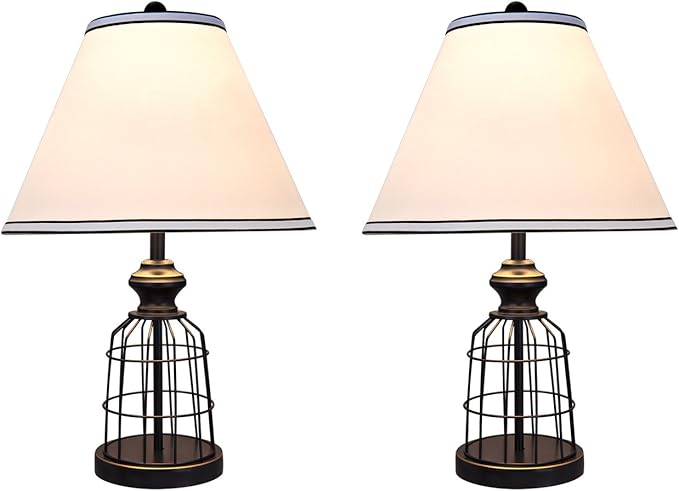 Aspen Creative Aspen Creative 40140-02A 22" High Traditional Metal Wire Table Lamp, Matte Black photo 5