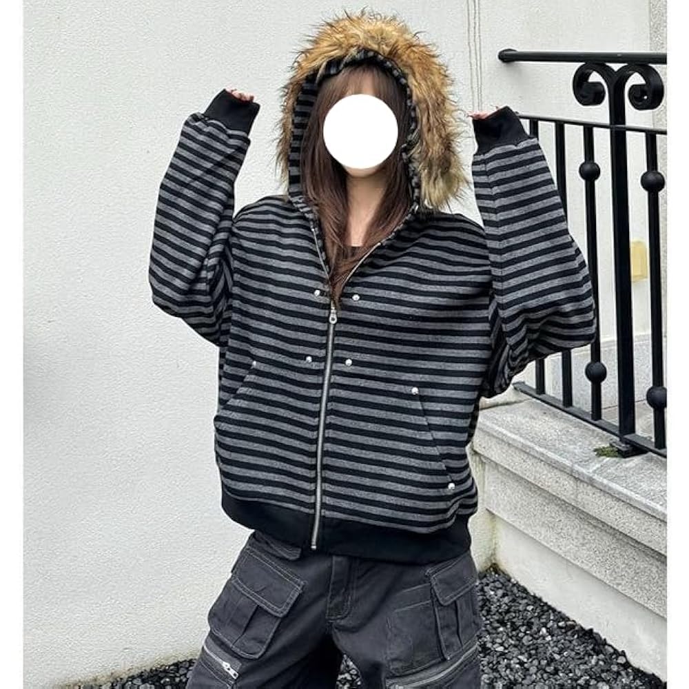【archive】 00s wool double jacket y2k Y2K Barefox Full Zip Jacket Hoodie Black Geese Bird All Over