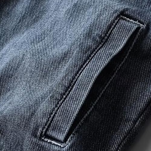 Chaqueta vaquera para hombre con botones y bolsillos casual 2