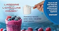 Vista 6 de L-Arginina 5000 mg y L-citrulina 1000 mg Combo+ - Cereza, 30 porciones, 13.76 oz de óxido nítrico en polvo de mezcla de bebida - CoQ10 y raíz