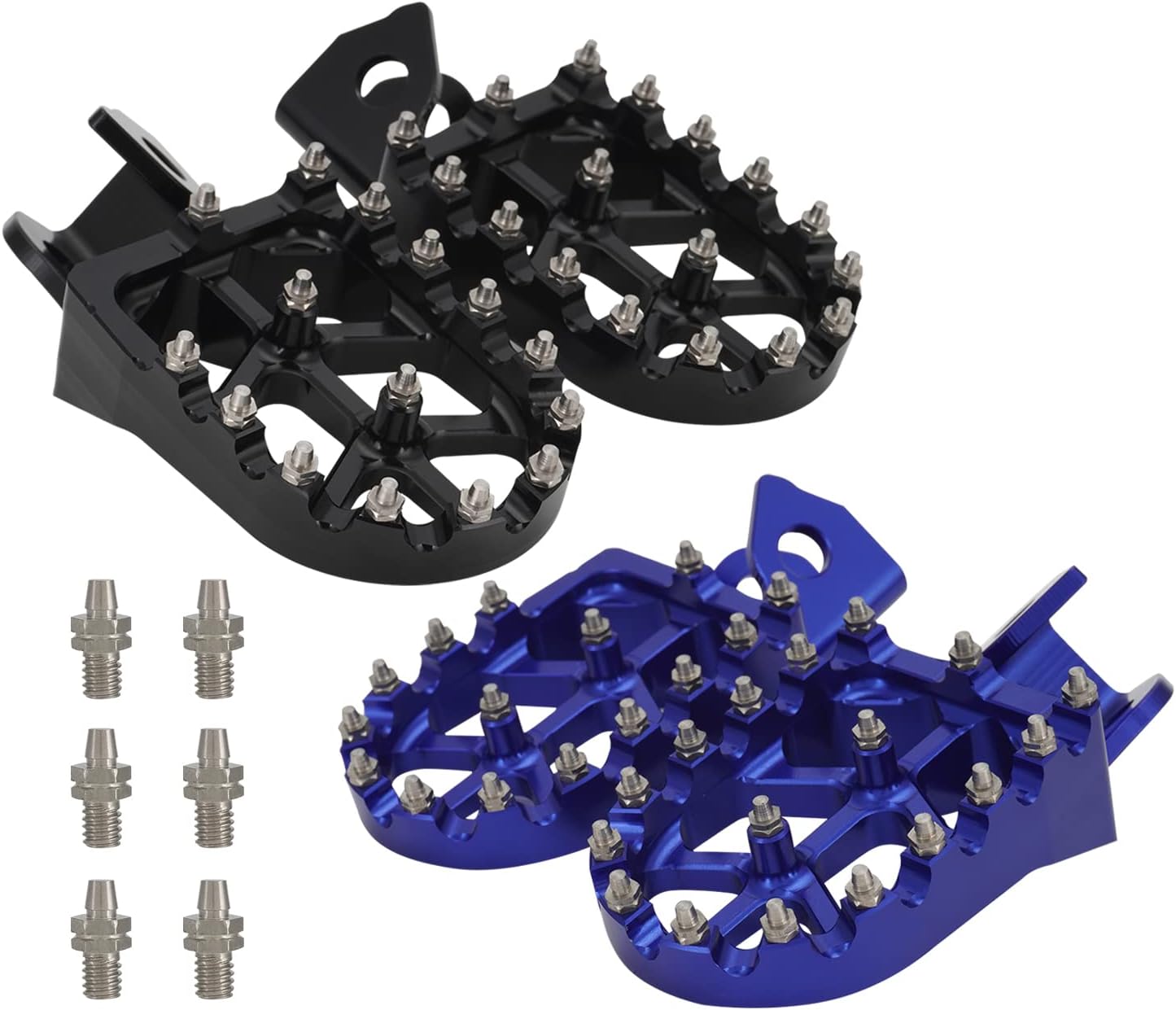 JFG RACING Motorcycle Foot Peg Pedal Rest Footpeg For WR250R 2008-2020, WR250X 2008-2011 Dirt Bike BLUE