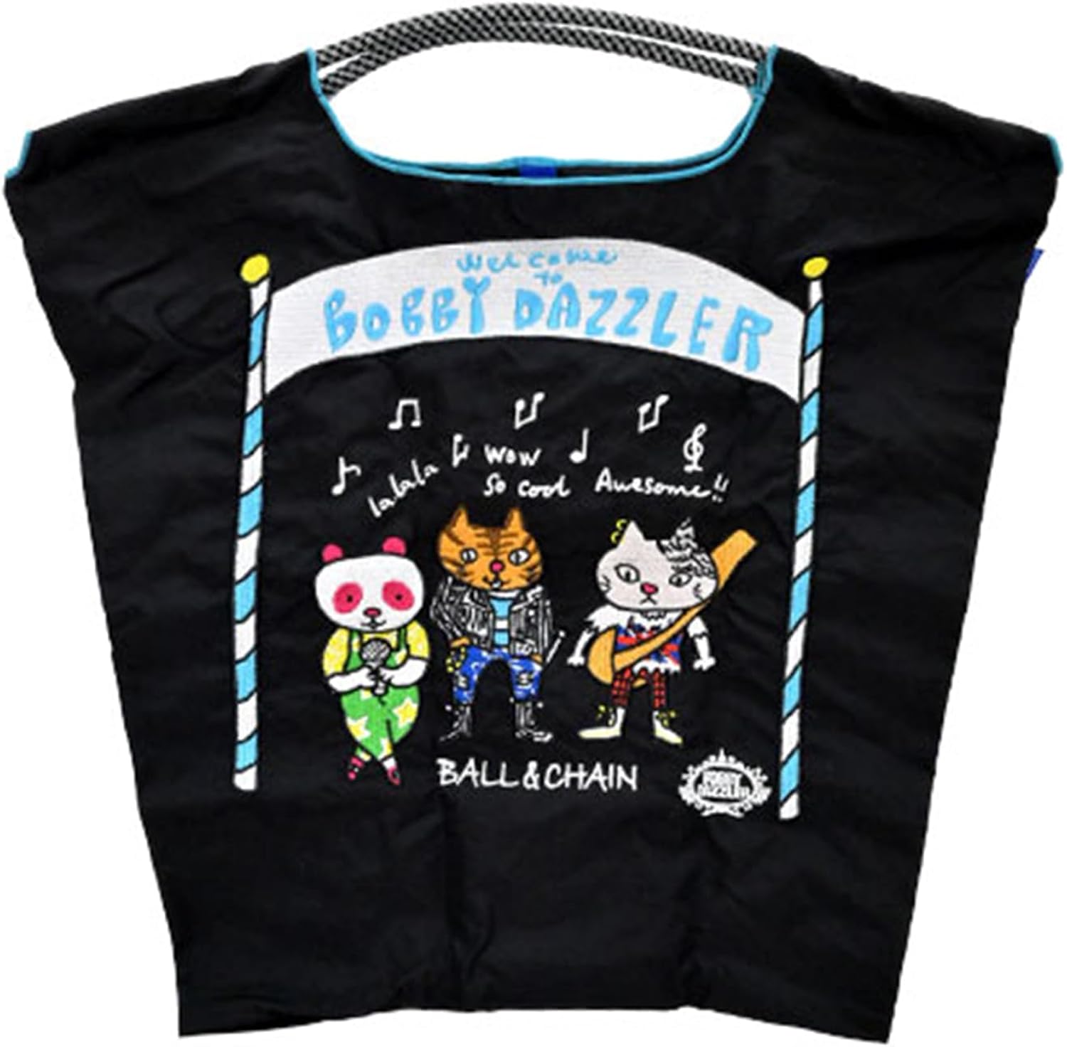 Amazon Ball＆Chain ボールアンドチェーン Mサイズ B.BAND バンド ショッピングバッグ エコバッグ (M, B