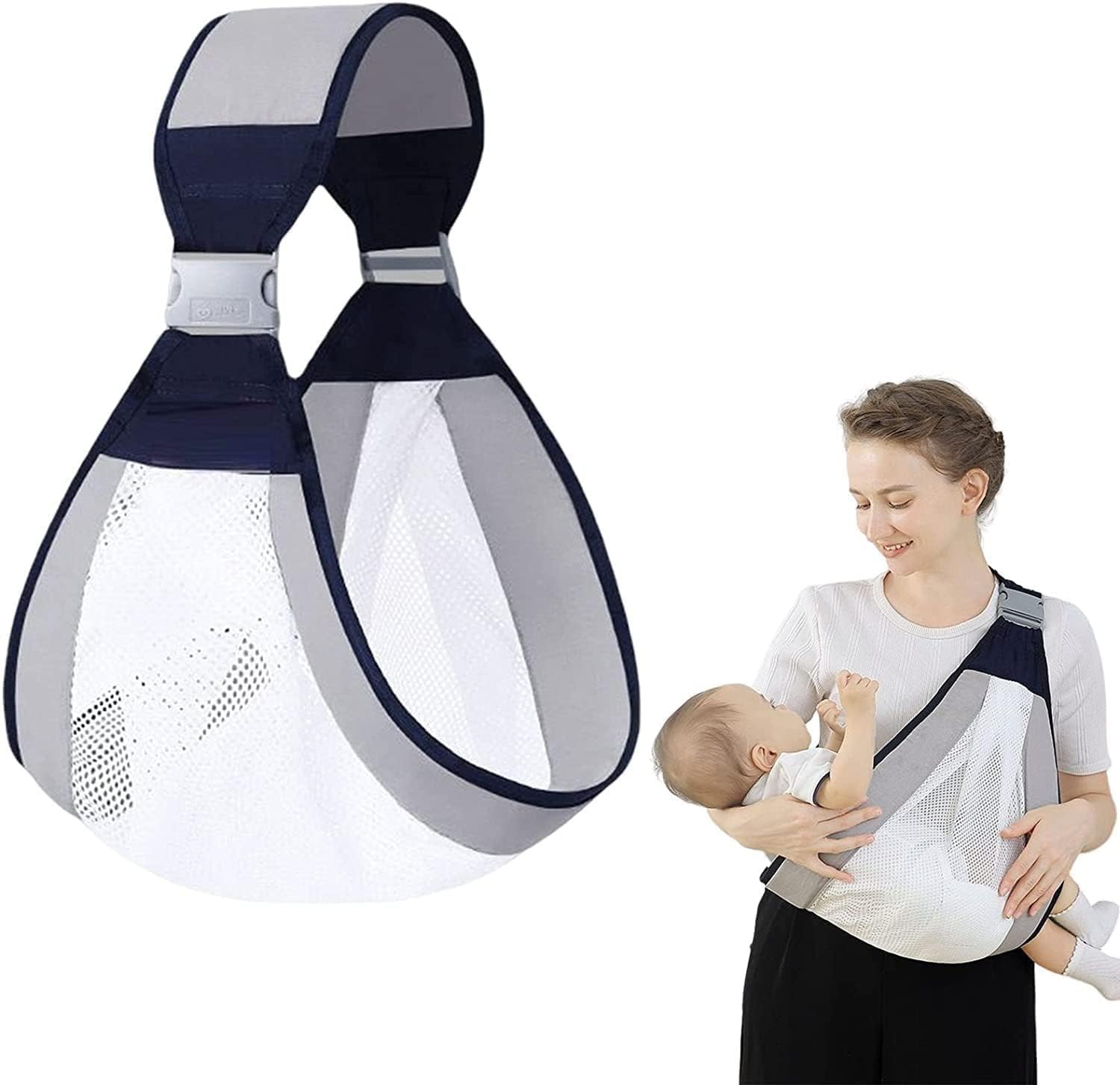 CPD Empire Baby Carrier Newborn to Toddler, Ergonomic 3D Mesh Baby Wraps Carrier, Adjustable Baby Sling, Lightweight Breathable Baby Carrier Wrap (Multicolor)-image-17