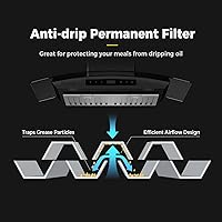 Vista 4 de Empava Campana extractora de montaje en pared de 30 pulgadas, ventilación de escape de estufa de cocina con conductos/sin conductos