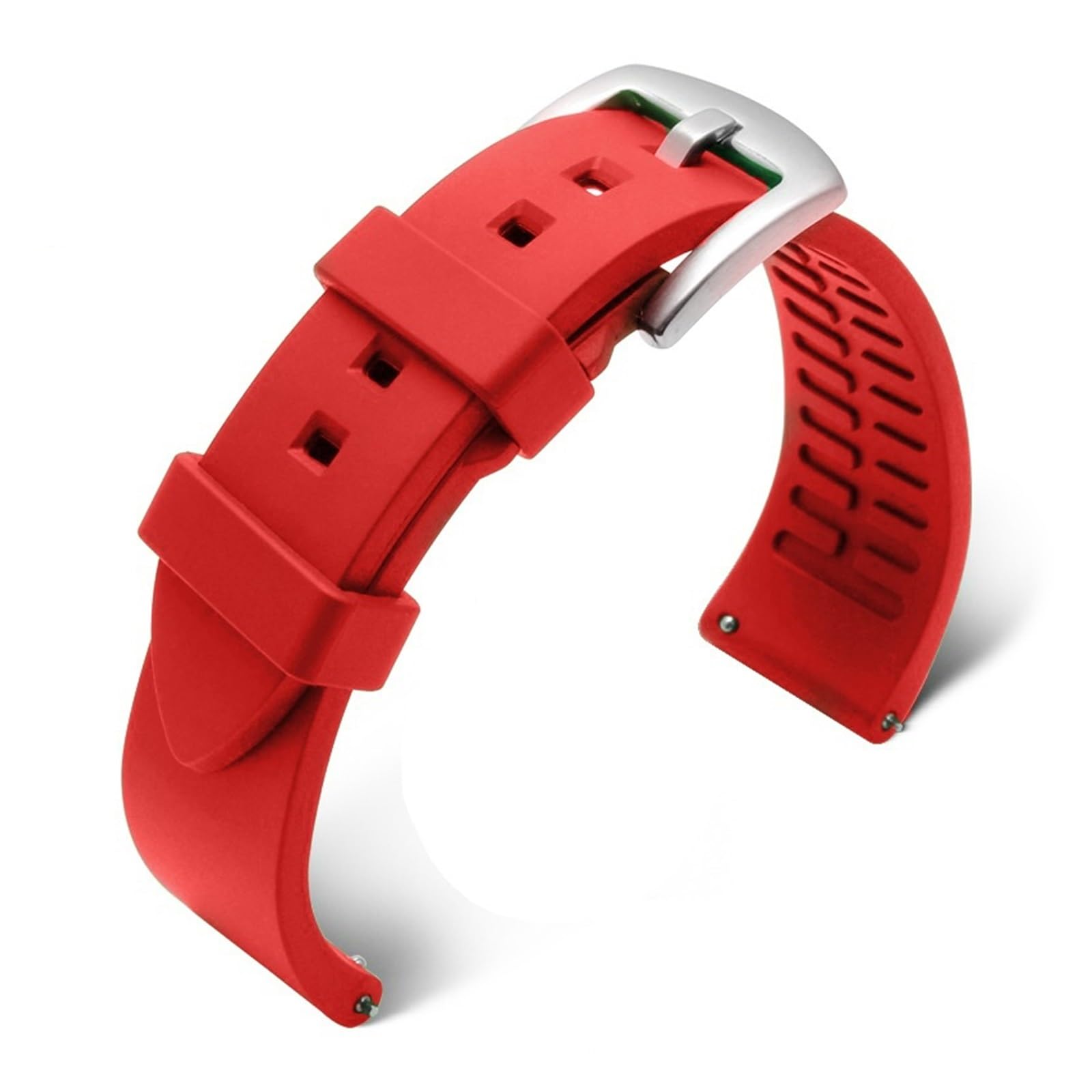 Bracelet montre sport silicone 22mm étanche en caoutchouc rouge