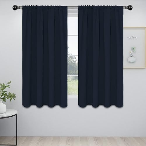 Miniatura 57 de Easy-Going Cortinas opacas con bolsillo para barra para dormitorio, cortinas de ventana para oscurecer la habitación para sala de estar, cortinas de