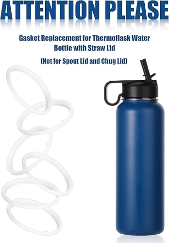 Miniatura 2 de 6 piezas de junta de sello de repuesto para Thermoflask 16 onzas, 24 onzas, 32 onzas, 40 onzas, piezas de botella de agua herméticas con tapa de