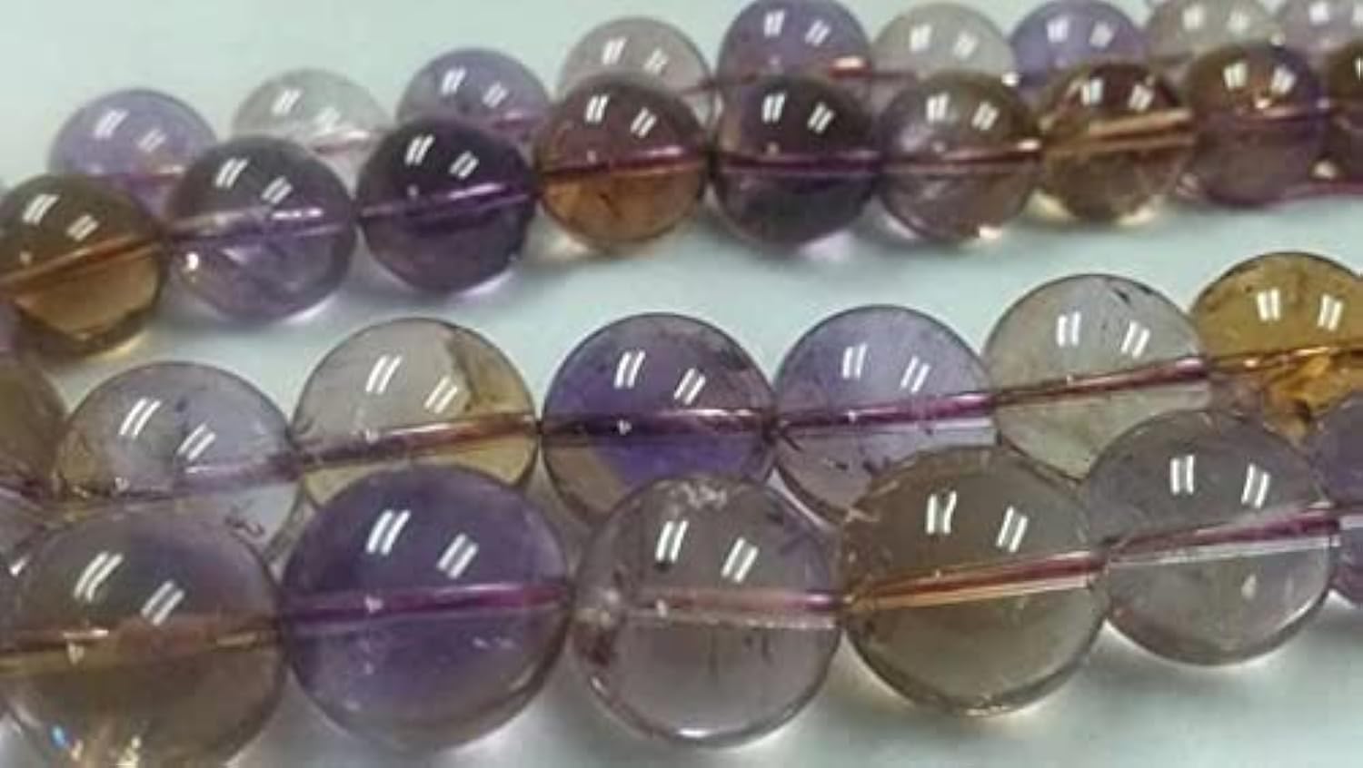 Perles en amétrine ronde 16mm pour création de bijoux de luxe en pierres naturelles