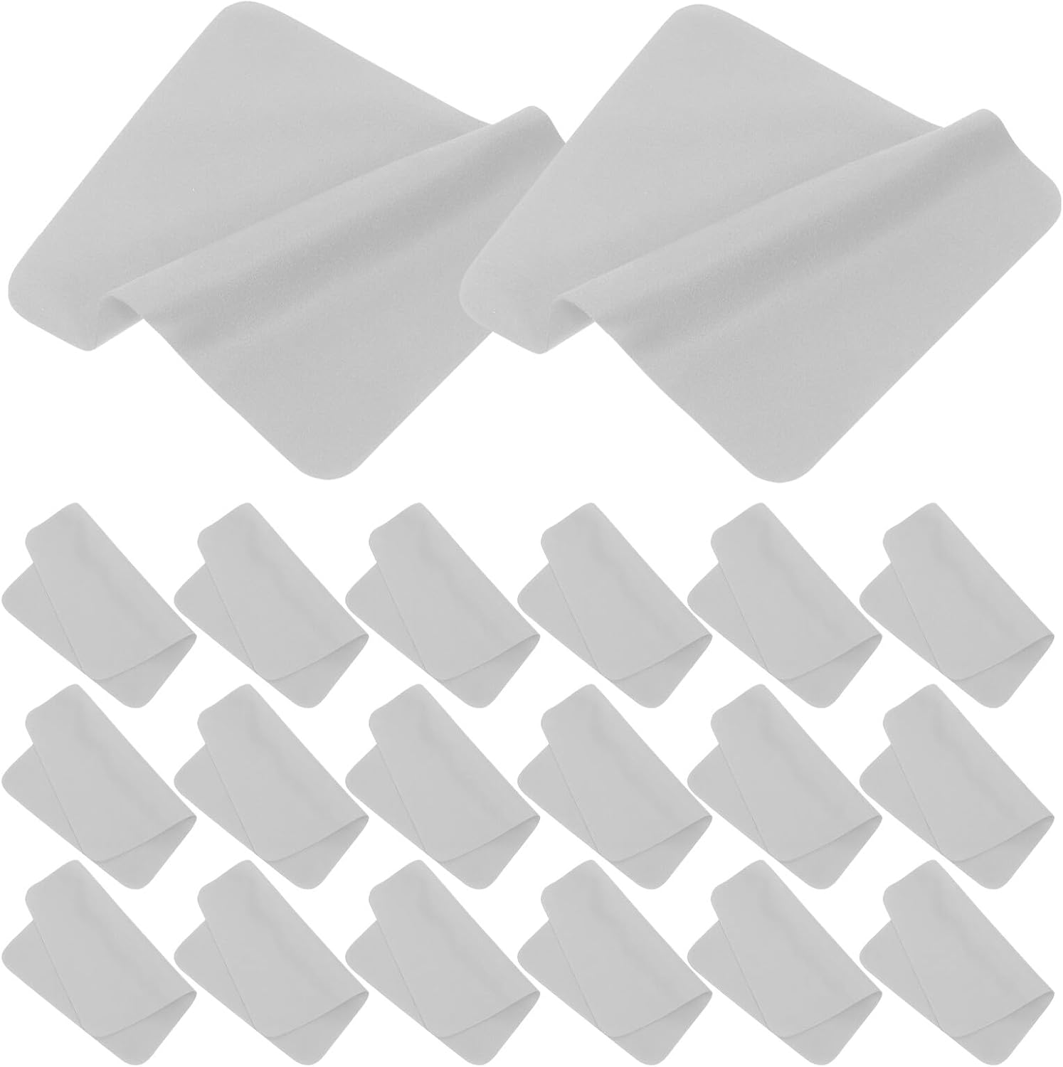 iplusmile 100pcs Microfiber Eyeglass Cleaning Cloths Double-Sided Soft Plush Lens Wipes 6.7"x5.5" for Glasses Phone Camera Cleaning