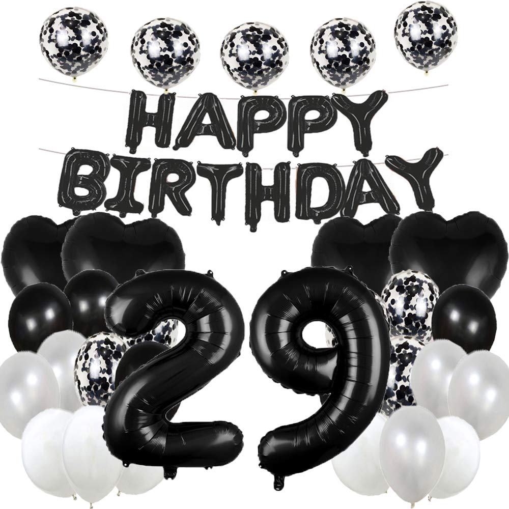 WXLWXZ Giant 29th Birthday Balloon 29th Birthday Decorations 29 Balloon Number - 40 Inch Happy 29 Years Old Birthday Party Supplies for Women,Men (