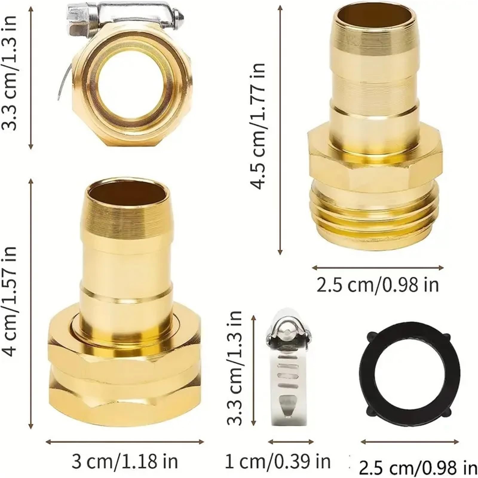 Lot de 8 connecteurs de tuyau d'arrosage avec collier de serrage pour une installation facile pour tuyau d'arrosage