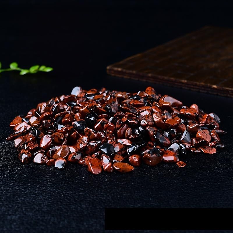 Pietra Originale per vasche da Pesca, Ghiaia di Cristallo di Ossidiana da 5-12 mm for acquari, vasi di Fiori, Decorazioni for Il Paesaggio, Cristalli Grezzi Naturali(7-9mm1000g)