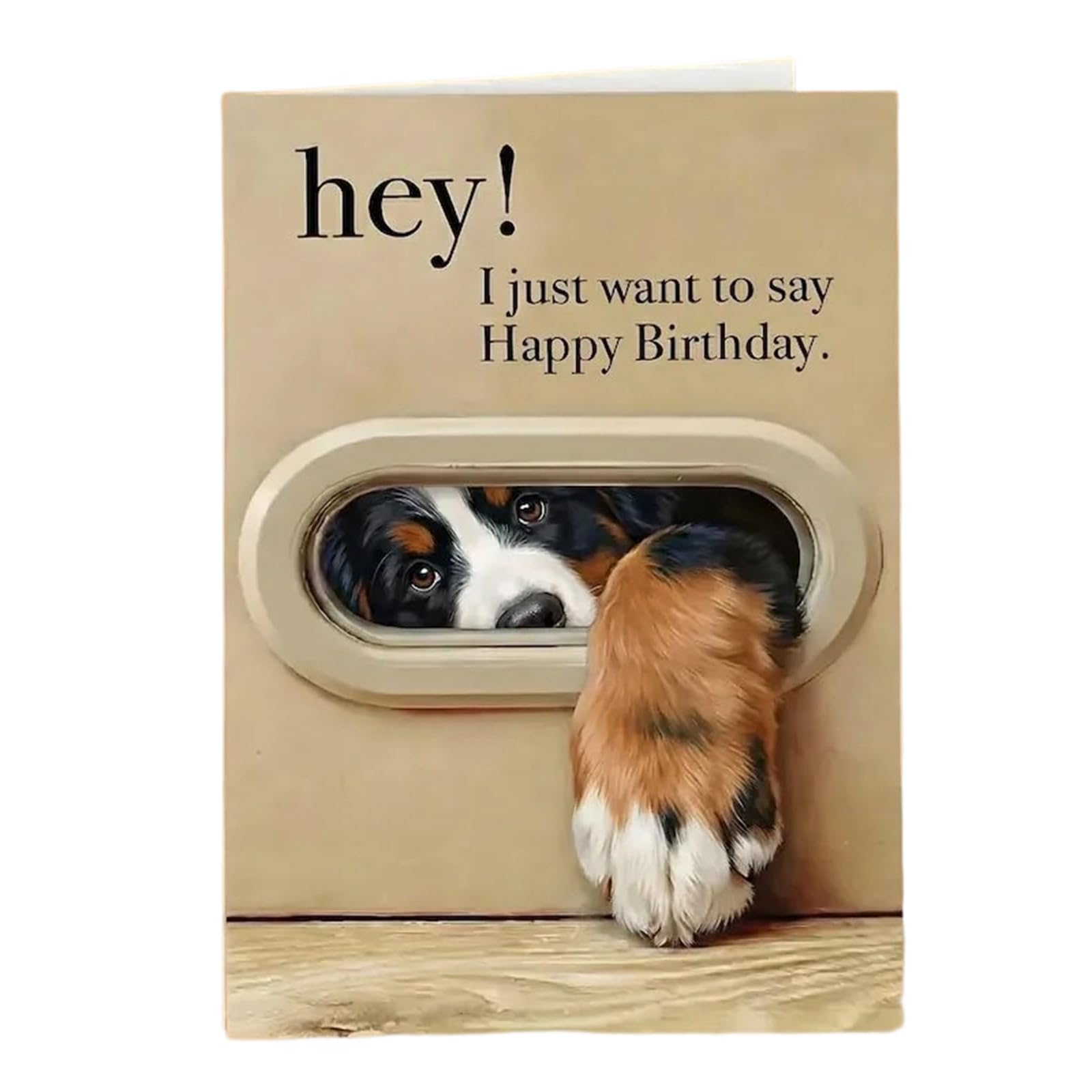 Hsyzygian Playful Puppy Birthday Card Cartoon Dog Illustrations Greeting Party Invitation for Pet Owners Anniversary Dog