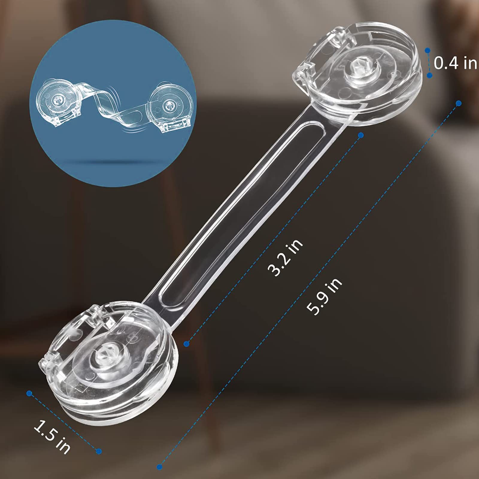 Serrature Di Sicurezza Per Bambini | 6 Pezzi | Blocca Cassetti, Frigoriferi, Finestre | Installazione Senza Trapano - Foto 7