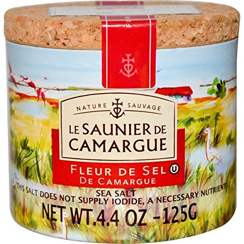 Miniatura 1 de Le Saunier de Camargue Fleur de Sel - Sal mar, 4.4 oz, (paquete de 6)