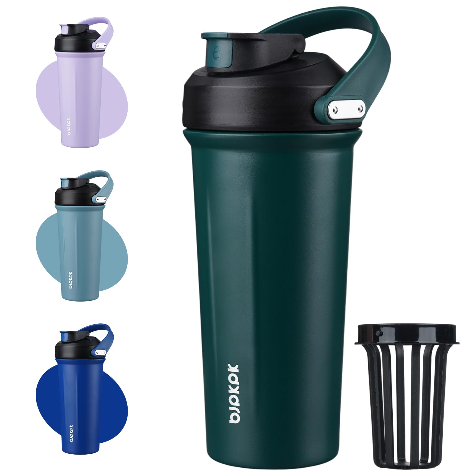BJPKPK 750 ml Protein Shaker Bottle Stainless Steel Cup with Handle