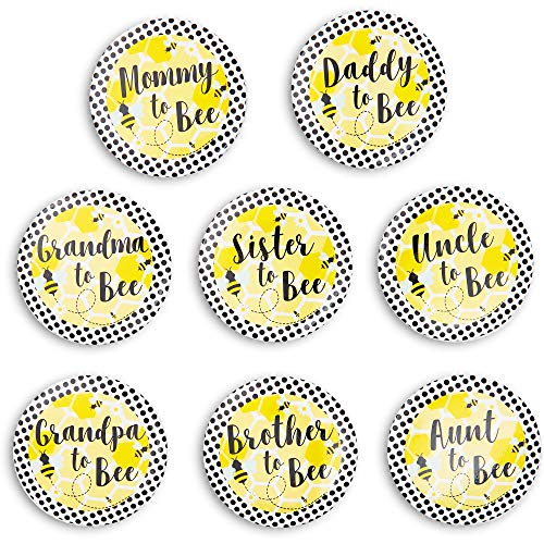 Sparkle and Bash Bee Themed Lapel Pin Set for Baby Showers