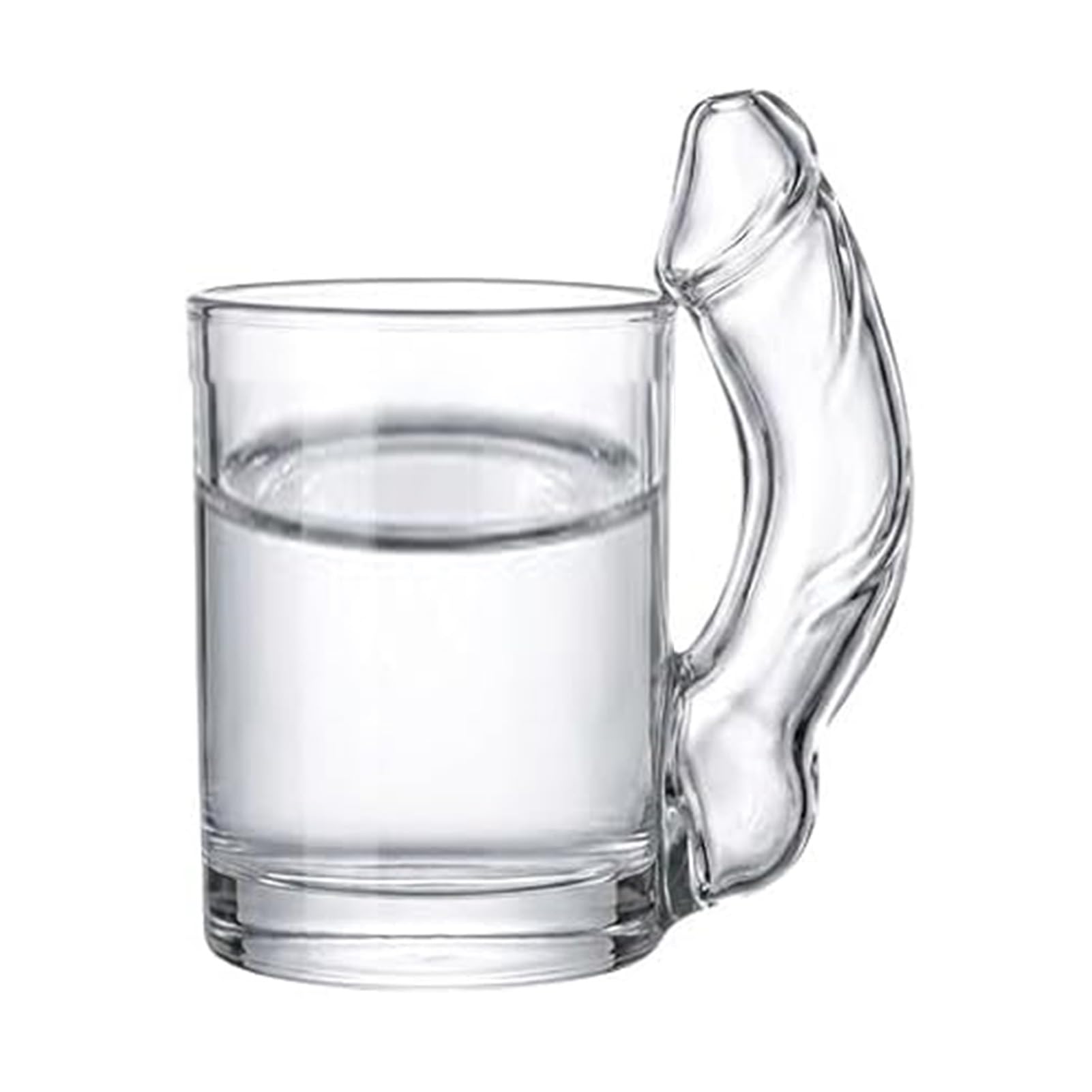 Troxel Fun D-Cup Shaped Cocktail Glass Unique Novelty Drinkware for Party Home Bar Hand Blown Quirky Shaped Glass for Cocktails Champagne Funny Gift for Adults 1pc