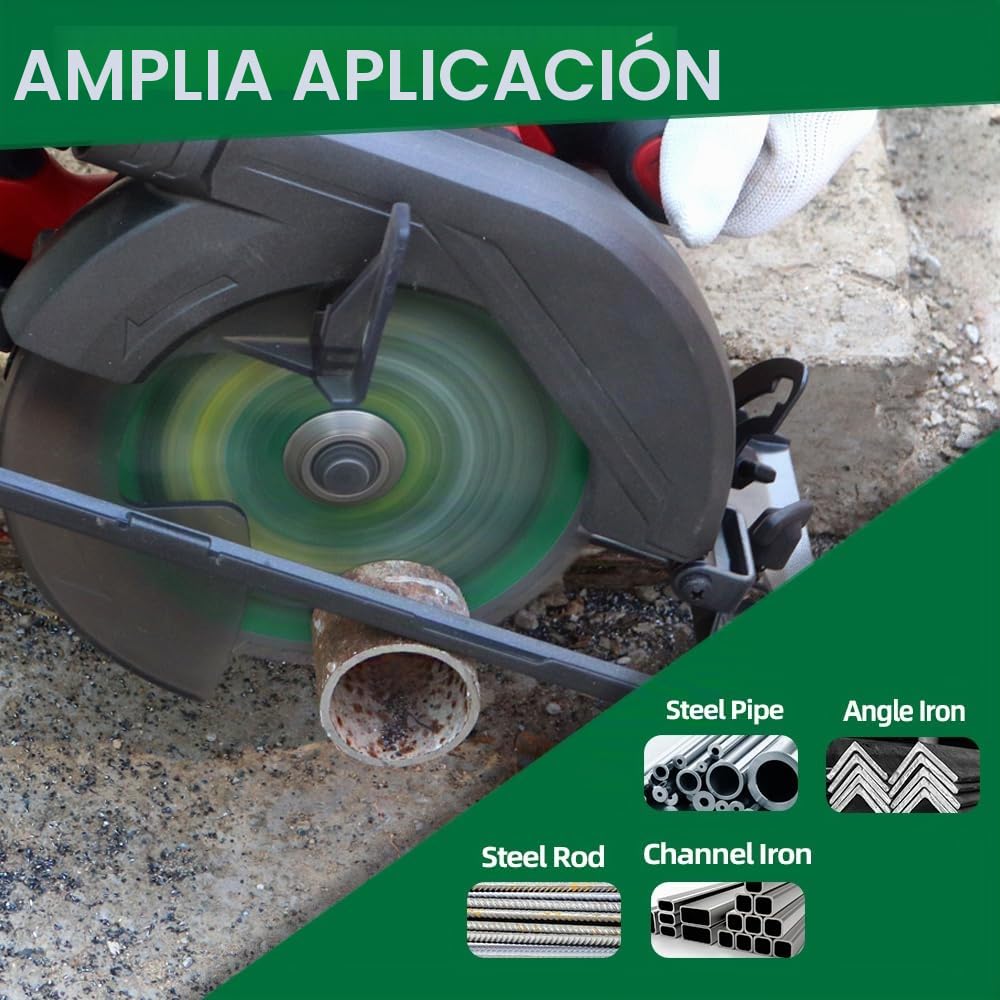 Hoja de Sierra Circular para Metal - 165 x 20 x 15,875mm Disco Corte 48T con Punta de Carburo para Acero, Hierro, Níquel, Titanio, Metales Ferrosos, Tubos de Acero