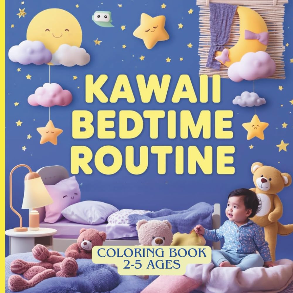 Kawaii Bedtime Routine – Coloring Book for Toddlers: Cute Sleepy Characters, Simple Nighttime Activities & Easy Kawaii Designs for Ages 2–5