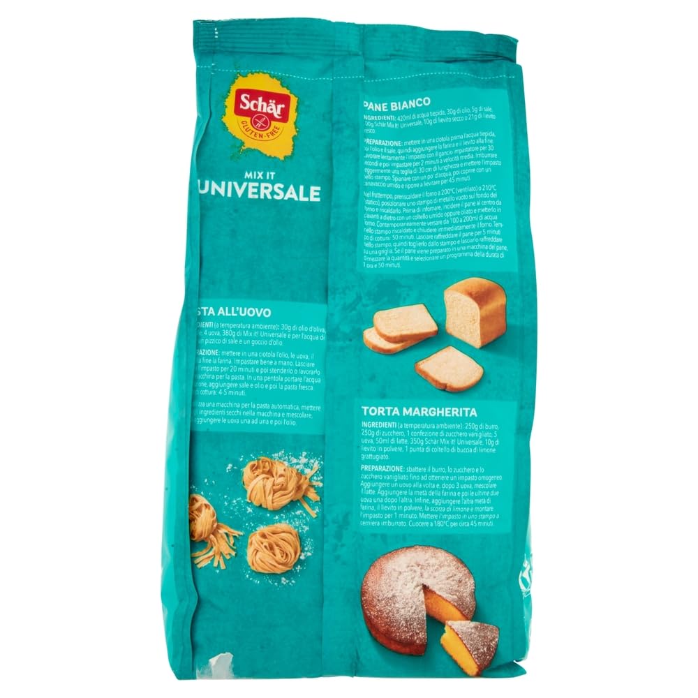 Italian Gourmet Schär Italian Gourmet mix farina universale glutenfrei | Per pizza, torte e dessert; vielseitig zum Backen und Kochen, praktische, Gesamtnettogewicht 20 kg + Kostenlos Polpa 400g