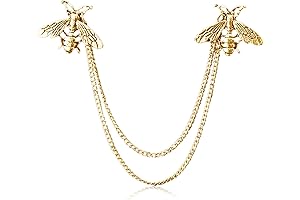 Bee Collar Chain Brooches with Hanging Chain Tassel