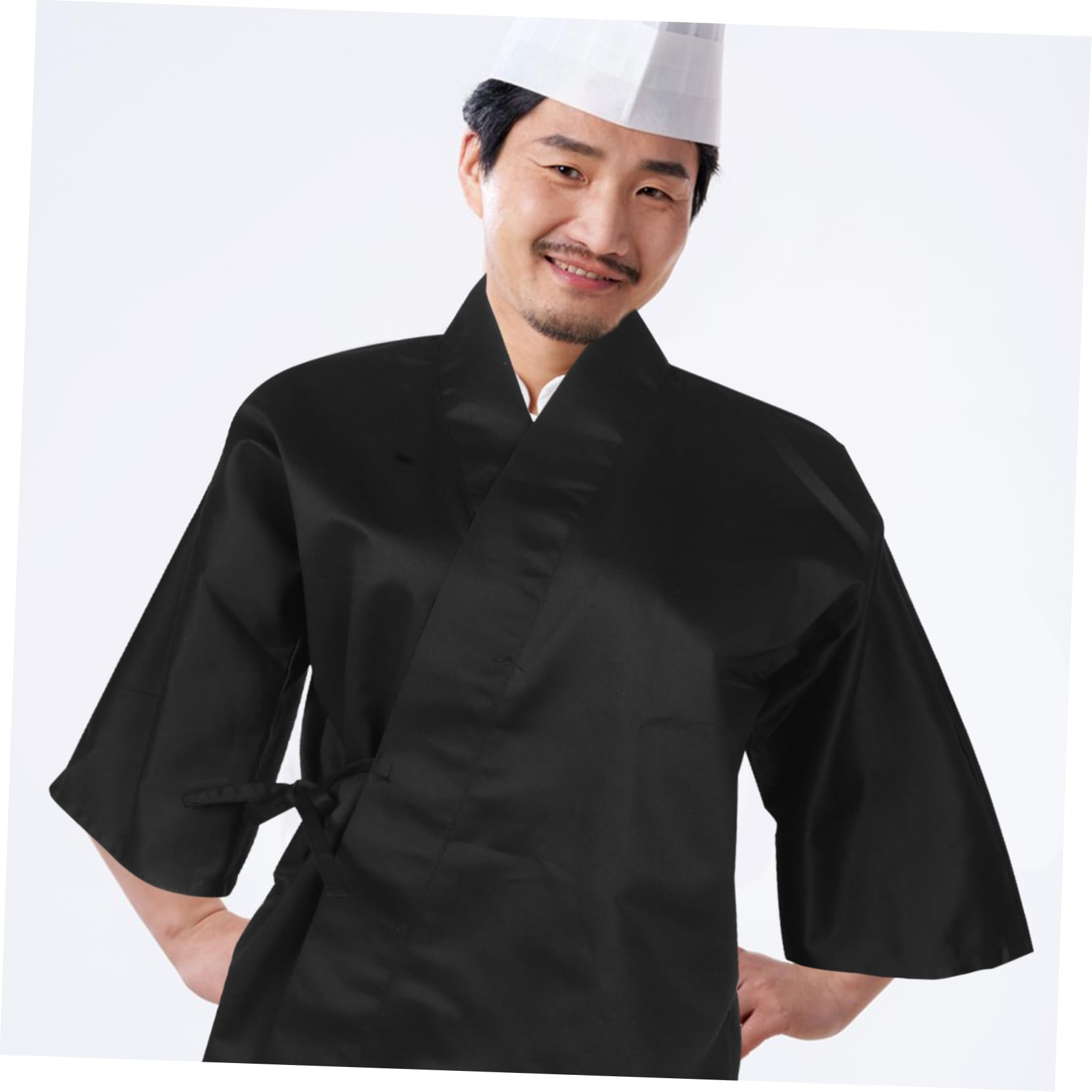 Beaupretty Divisa Cuoco Stile Giapponese Giacca Chef per Sushi Bar e Ristoranti Giapponesi Abito Completo per Personale di Cucina Tessuto Robusto e Traspirante Facile da Pulire e Mantenere