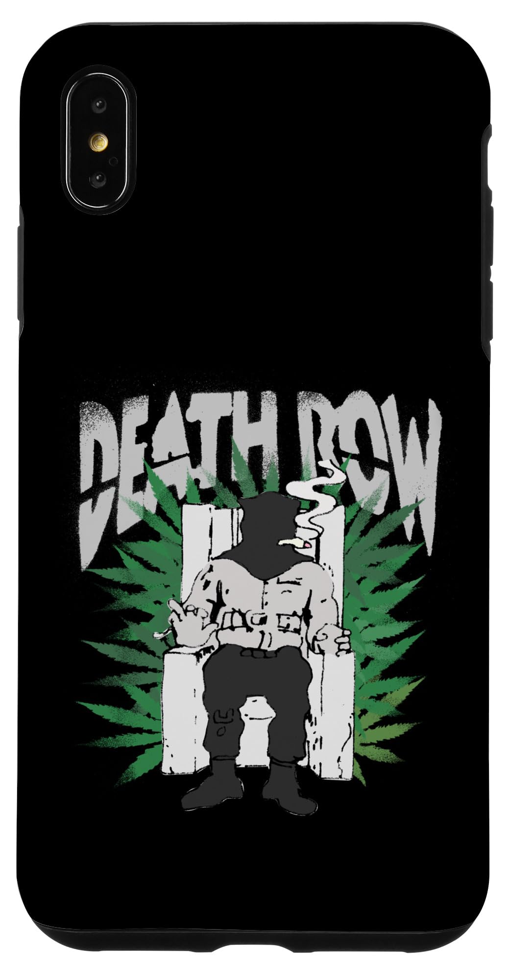 Death Row Records coque iPhone XS Max évite rayures style feuille rap