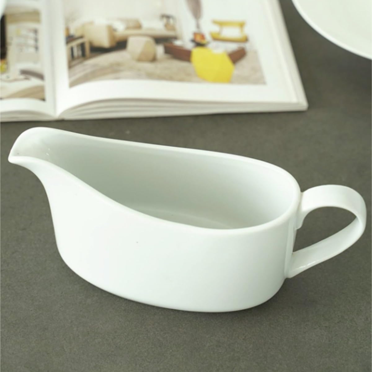 Salsiera Perfetta per Salse Secchiello for Salsa in Ceramica, Ristorante Occidentale, Secchio for for Bistecca, Pentola for, Salsiera Ristoranti E Feste(20x8.5cm)